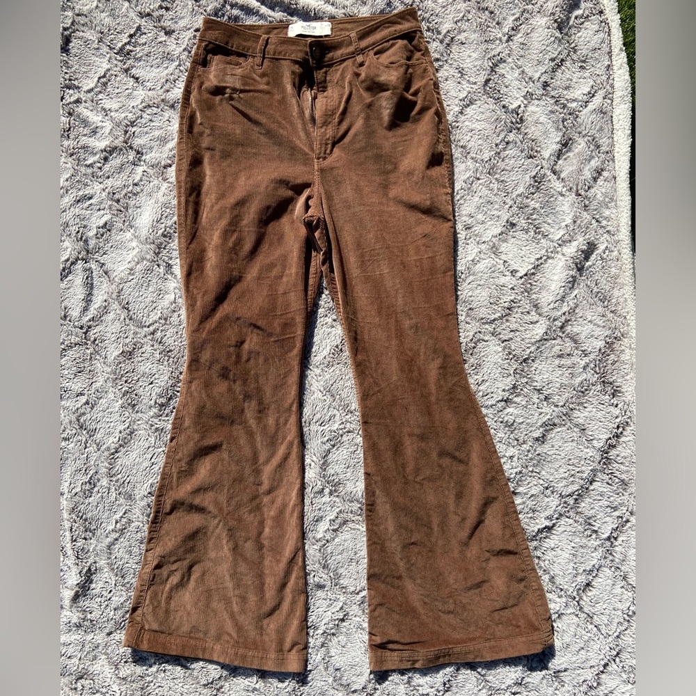Brown Corduroy Flare Pants - 11S, Hollister